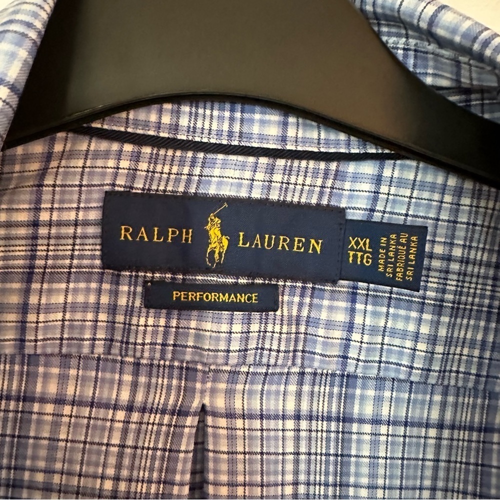 NWT Ralph Lauren XXL Performance Check Preppy Button Down Dress Shirt Stretch - Picture 3 of 14